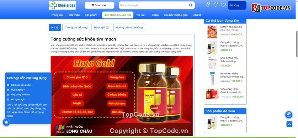 Website bán hàng,chuẩn seo,thuốc,nhà thuốc